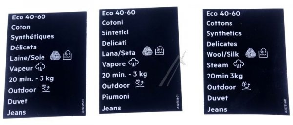 Panel - 140196151090 Programme Plate Knob Adhesive [Electrolux Aeg]