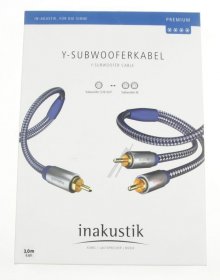 Inakustik Phono Plug./phono Plug. Aud/ad - Premium Ii Audio Y-sub C Stecker - 2x C Stecker 3,0m Inakustik Phono Plug./phono Plug. Aud/ad - Premium Ii Audio Y-sub C Stecker - 2x C Stecker 3,0m