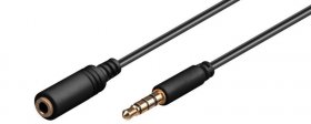Jack Connector - Extension Cable Audio Stereo Jack 3.5 Mm Male - Female, 4-pol. 3.5 Mm Slim Jack Connector - Extension Cable Audio Stereo Jack 3.5 Mm Male - Female, 4-pol. 3.5 Mm Slim
