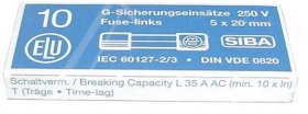 Siba Glass T Fuse 5x20mm Time Lag - 0 032a-t Feinsicherung 5x20 Inh:10 stk Siba Glass T Fuse 5x20mm Time Lag - 0 032a-t Feinsicherung 5x20 Inh:10 stk