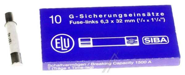 Siba Ceramic Fuse 6,3x32mm - 10a-t 189140 10 Time Lag Ceramic Fuse 32mm 10 Pack