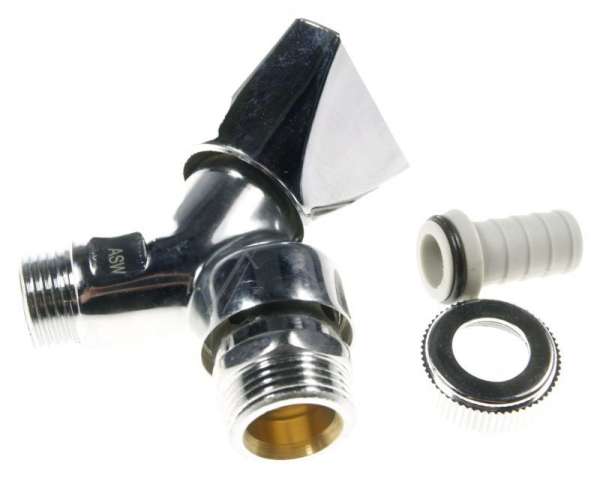 Asw Water Tap - 421505 Elbow Tap Chrome With Valve