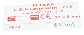 Glass Fuse 5x20mm Fast Acting - 0,63a f Glass Fuse 5x20, 10 Pcs rohs compliant -