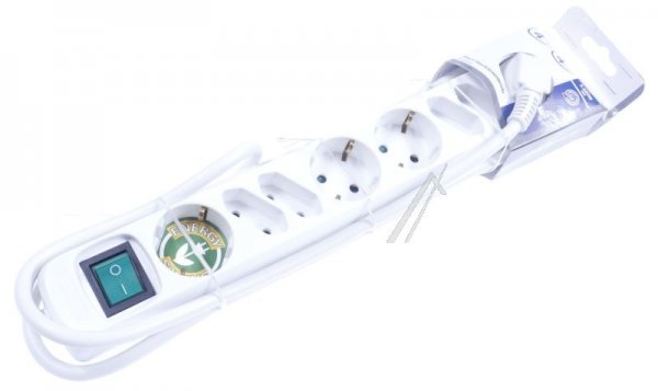 Vivanco 8 Way Socket Outlet Switch - Ebls 4-4 8-fach Steckdosenleiste Basic, 1,4m