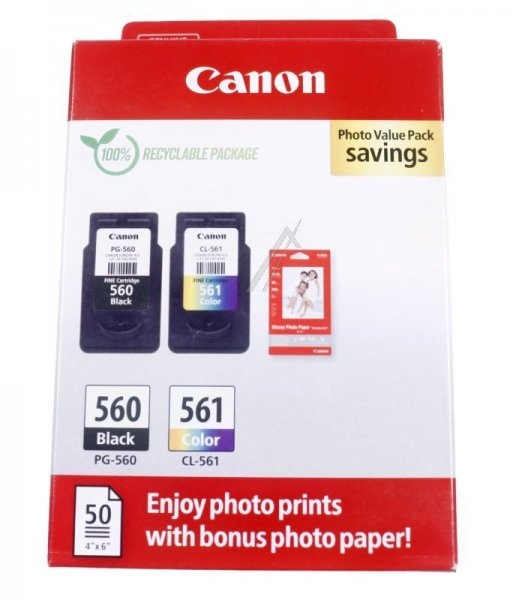 Canon Cartridge - Pg-560 - Cl-561 3713c006 Cartridge Multipack Bk-c-m-y