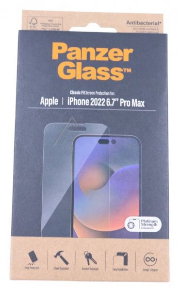 Panzerglass Display Protective Film - 2770 Panzerglass Screen Protector Apple Iphone 14 Pro Max | Classic Fit