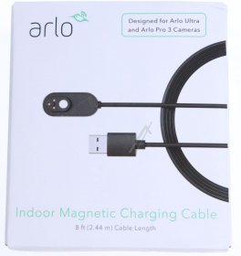 Usb-connector - Kamerakabel - Usb (m) Zu Anschluss (magnetisch) - 2.44 M - Innen - Schwarz - Europa - Fur Arlo Pro 3, Ultra 4k