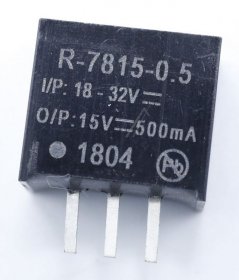 Recom Fixed Voltage Regulator - Dc-dc-converter 18-32v:15v 0,5a Sip3