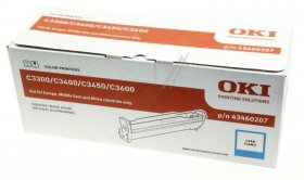 Oki Toner Cartridge - 43460207 Oki Drum Cyan C3300-3400 15k Oki Toner Cartridge - 43460207 Oki Drum Cyan C3300-3400 15k