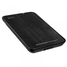 Sharkoon Hard Drive Enclosure 2,5" - Quickstore Portable Harddisk Case, Usb2.0-sataii, Black, Sharkoon