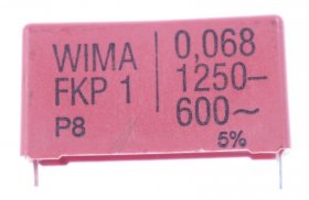 Wima Fkp1 Pulse Capacitor - 0 068uf-1250v Fkp1r026807b00jssd Fkp1 Impulse Capacitor M=37 5 11x22x37 5 Wima Fkp1 Pulse Capacitor - 0 068uf-1250v Fkp1r026807b00jssd Fkp1 Impulse Capacitor M=37 5 11x22x37 5