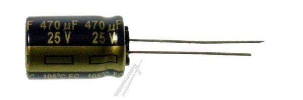 Panasonic 25v Radial Electrolytic 105 De - 470uf-25v Eeufc1e471 Elcap Radial Pan 105° Low Impedance 10x16mm -rohs-