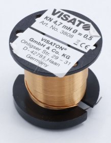 Visaton Coil - 4,7mh 3808 Coil W- Ferrite Core, 0,5mm Wire Visaton Coil - 4,7mh 3808 Coil W- Ferrite Core, 0,5mm Wire