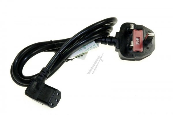 Saeco Mains Power Lead - 183970350 996530025882 Power Cable Uk J05w-f3x1 Black L=1200mm