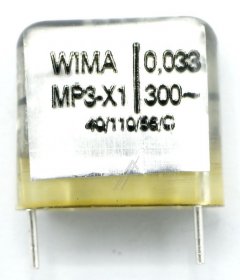 Wima Decoupling Capacitor - 0,033uf-300v Mp3-x1 EntstÖrkondensator Rm=15 -rohs- 33nf