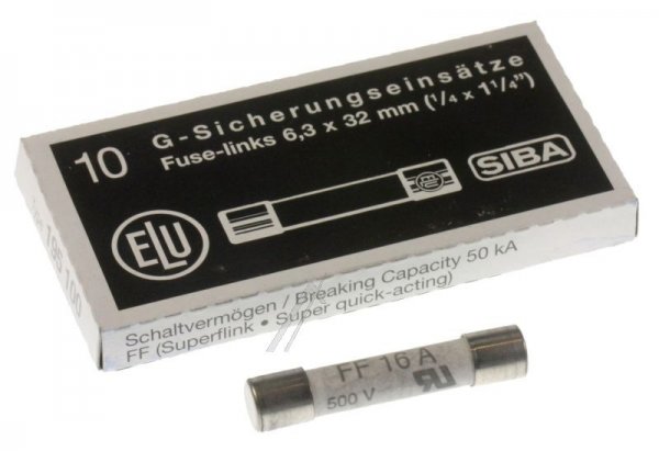 Siba Superflink Us Micro-fuse - 16a-ff Us Feinsicherung 6,3x32 Inh:10stk