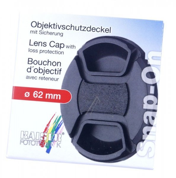 Kaiser Lens Cap - Kaiser Objektivdeckel Snap-on 62mm