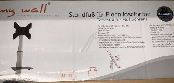 Mywall Universal Stand - Hp1d Universal Stand For Lcd Led Plasma Tv 37-
