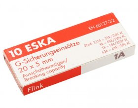 Eska Glass Fuse 5x20mm Fast Acting - 1 0a-f Fuse 5x20 10pcs -rohs- - 520.617 Eska Glass Fuse 5x20mm Fast Acting - 1 0a-f Fuse 5x20 10pcs -rohs- - 520.617