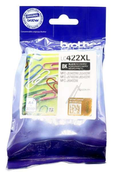 Brother Cartridge - Lc422xlbk Black Ink Cartridge