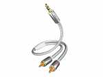 Inakustik Phono Plug/jack Plug - Premium Ii 3.5mm Jack Plug Audio Cable - 2x Phono 3,0m