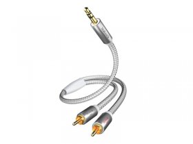 Inakustik Phono Plug/jack Plug - Premium Ii 3.5mm Jack Plug Audio Cable - 2x Phono 3,0m Inakustik Phono Plug/jack Plug - Premium Ii 3.5mm Jack Plug Audio Cable - 2x Phono 3,0m