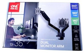 One For All Monitor Holder - Dm4210 Monitor Halterung Solid Suitable For Dual Black One For All Monitor Holder - Dm4210 Monitor Halterung Solid Suitable For Dual Black