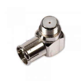 Fuba Coaxial Adaptor - Ovz 066 Coax-socket - F-socket Adaptor, Angled, 90°