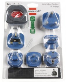 Brennenstuhl Travelling Plug Set - Weltreisestecker Mit 6-adaptern Mit 10a Sicherung *ch*
