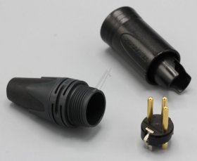 Neutrik Xlr Plug - Nc3mxx-b 3-poliger Kabelstecker Mit Schwarz-verchromtem Gehause Und G