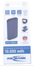 Ansmann Battery Consumer - Pb212w 1700-0164 Solar Charger Powerbank With 3w Led 10 000mah