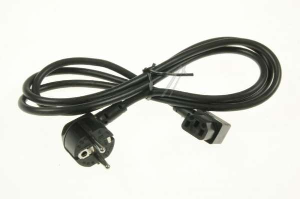 Mains Power Lead - 5513216661 3x1h05vvf L1750 Power Cord Cold 3 Pins 1 8m Black Euro Plug [Delonghi]