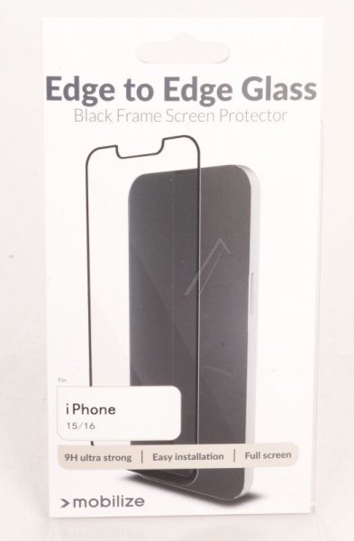Mobilize Display Protective Film - 57753 Mobilize Edge-to-edge Glass Screen Protector Apple Iphone 15-16 Full Glue