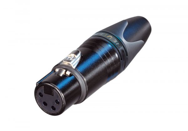 Neutrik Xlr Coupler - 4-polige Kabelbuchse Mit Schwarz-verchromtem GehÄuse Und Gol