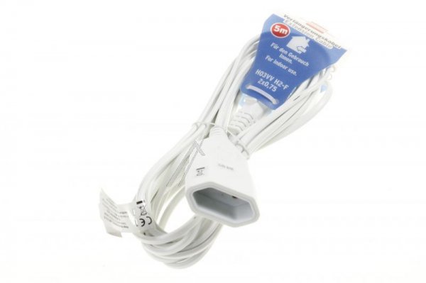 Brennenstuhl Power Supply Cable - 1161670 Extension Cord 5m H03vvh2-f 2x0 75 (euro Plug And Socket)
