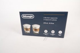 Cups - Dlsc311 As00009915 Double Wall Cappuccino Glasses 270ml Set Of 2 [Delonghi]