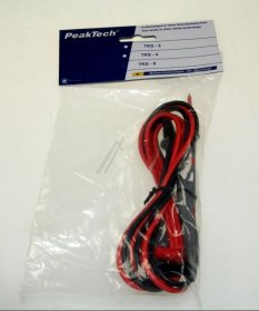 Peaktech Measurement Connection Set - Test Lead Set Highly-flexible With 2 Mm Tips + Caps