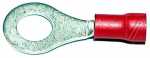 Flat Pin Bushing - M6 Ringkontakt 100stk Rot