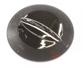 Button - Kw660044 Control Knob & Insert - With Pulse (grey-chrome) [Delonghi]