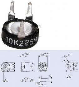 Piher Pt10 Trimmer Horizontal - 10k-pt10-0,15w Horizontal Trimmer 5x10mm -piher-