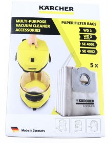 Karcher Vacuum Cleaner Bags - Paper Filter Dust Bags X 5
