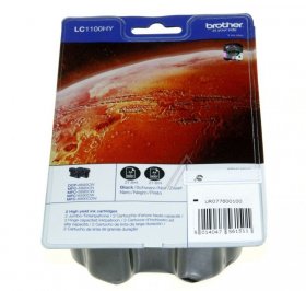 Brother Cartridge - Lc1100hybkbp2dr Ink Cartridge 2x Black