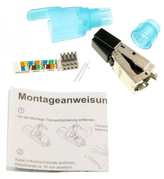 Infralan Rj45-plug - Field Assembly Connector Plug, Straight Cat6a