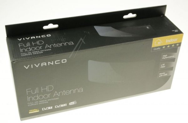 Vivanco Dvbt-antennas Inside - Tva 4045 Full Hd Innenantenne,curved Design,lte Filter,usb Kompatibel