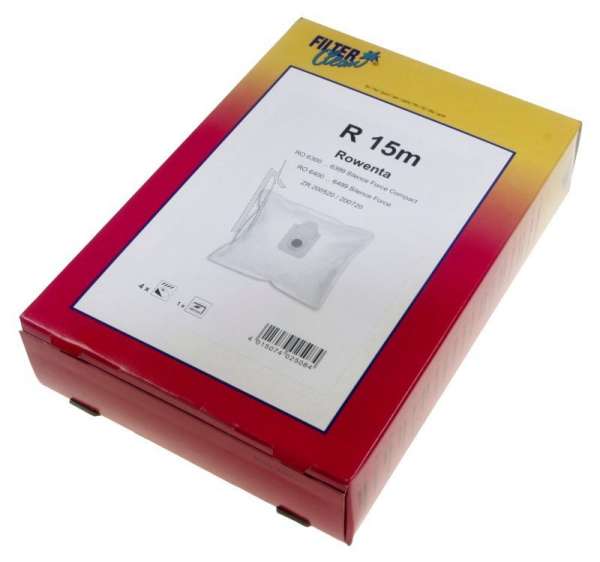 Filterclean Vacuum Cleaner Bags - R15m Fl0775-k Dust Bags X 4 +1 Microfilter