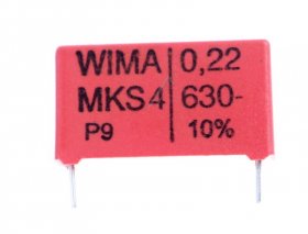 Wima Mks4 Pulse Capacitor - 0 22uf-630v Mks4j032205b00kssd Capacitor Rm: 5mm -rohs- Wima Mks4 Pulse Capacitor - 0 22uf-630v Mks4j032205b00kssd Capacitor Rm: 5mm -rohs-