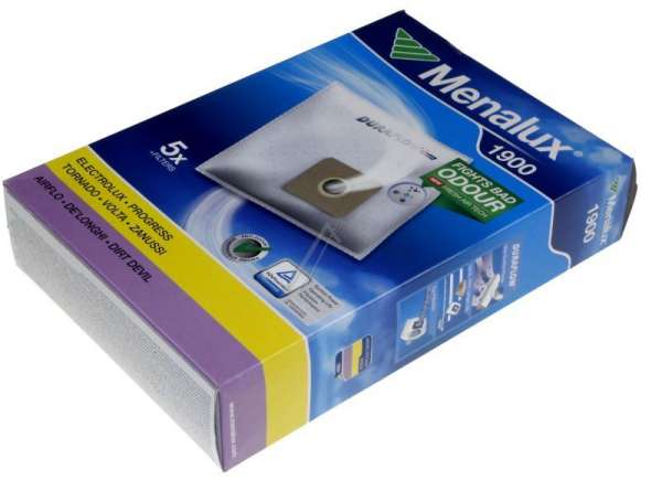 Vacuum Cleaner Bags - Menalux1900 9001961276 Dust Bags X 5+1 (mcf Mf) To Cut [Electrolux Aeg]