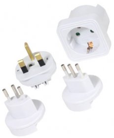 Vivanco Travelling Plug Set - Tas Europe Travelling Plug Set Europa X 4, White