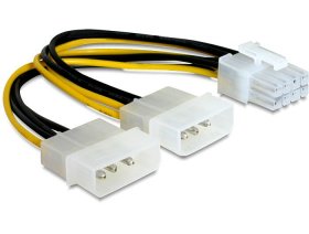 Delock Internal Power Supply Cable - Cable Pci Express Power Supply 8pin > 2x 5¼? For Graphics