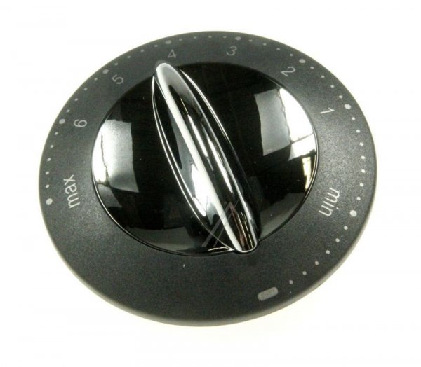 Button - Kw660056 Control Knob Dark Grey-chrome (without Pulse) [Delonghi]